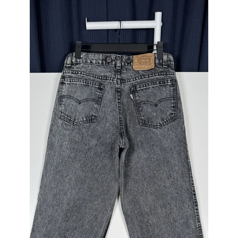 Vintage 90s LEVI'S Student Black Acid Wash Jeans 30x30 (Fits 28x29)